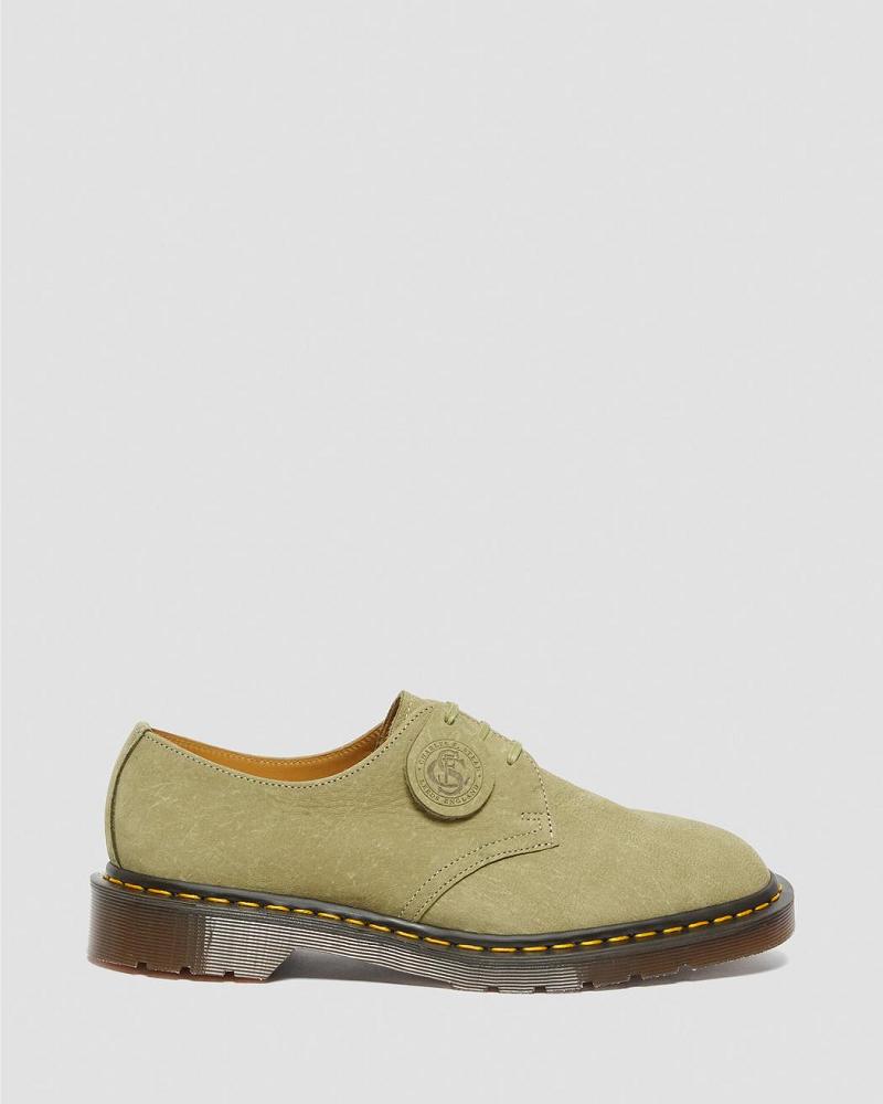 Dr Martens 1461 Made in England Nubuck Læder Oxford Sko Herre Grøn | DK 597FDN